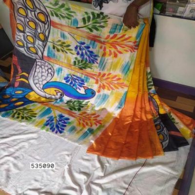 COSMINA HAND PRINT SAREE