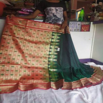 TRADITIONAL LOOKING MEM SAHAB SILK SAREE