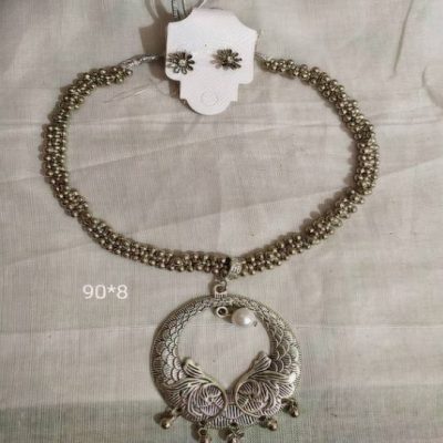 WOMEN’S OXIDISE STYLISH TRADITIONAL LONG NECKLACE SET