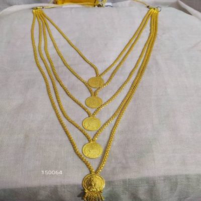 WOMEN’S STYLISH TRADITIONAL GOLDEN LONG NECKLACE SET